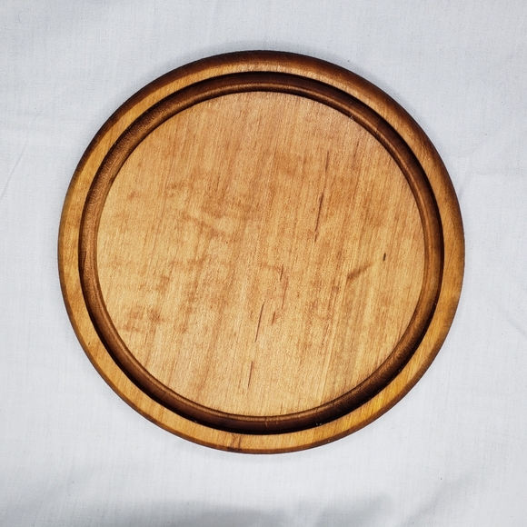 Two Round Cheese Boards Charcuterie Individual Small Vintage - Picture 2 of 6